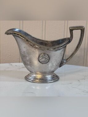 Antique Reed and Barton Silver Soldered Creamer Pitcher Hotel Statler